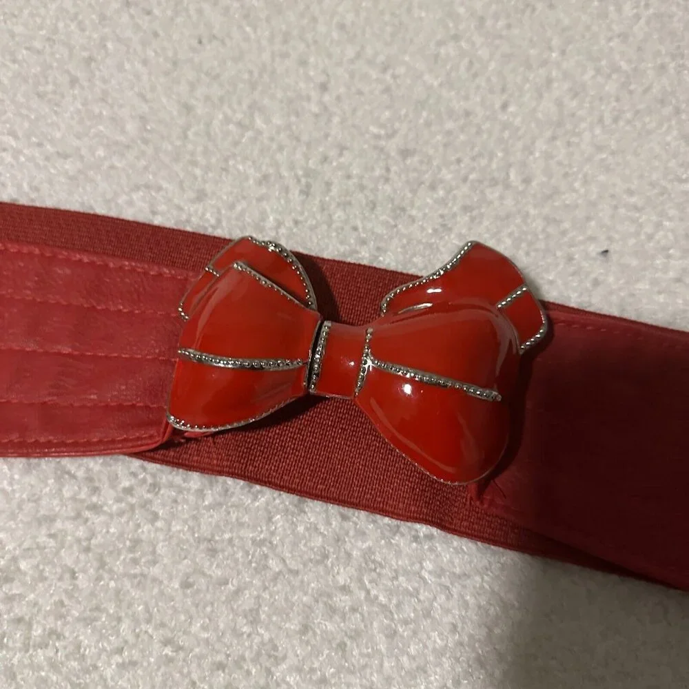 Women’s Red Belt with‎ Bow – Chic & Stylish Accessory